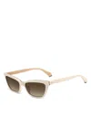 Kate Spade New York Aisha 55mm Gradient Ectangular Sunglasses In Gold