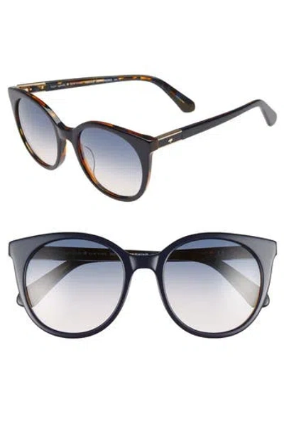 Kate Spade New York Akayla 52mm Cat Eye Sunglasses In Black/blue
