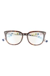 Kate Spade Albi 52mm Blue Light Blocking Reading Glasses In Havana Multi