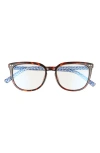 Kate Spade New York Albi 52mm Blue Light Blocking Reading Glasses In Havana/clear