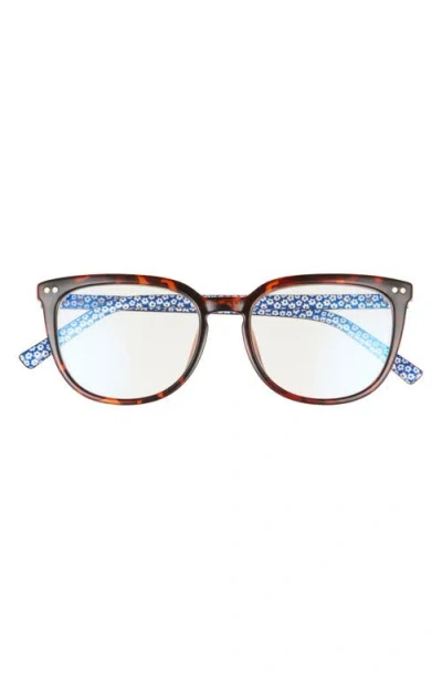 Kate Spade New York Albi 52mm Blue Light Blocking Reading Glasses In Havana/clear