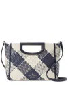 Kate Spade New York Alexa Gingham Straw Crossbody Clutch In Neutral