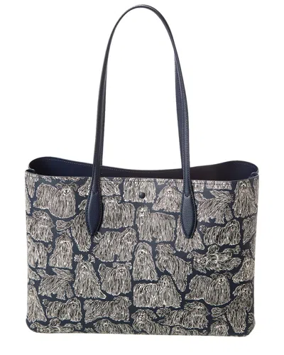 Kate Spade New York All Day Showdogs Printed Pvc Large Tote In Blue