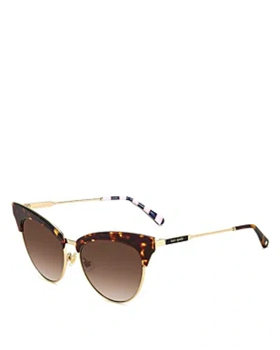 Kate Spade New York Alvi Cat Eye Sunglasses, 54mm In Brown