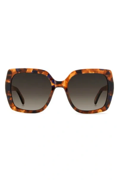 Kate Spade New York Amaya 55mm Gradient Square Sunglasses In Brown