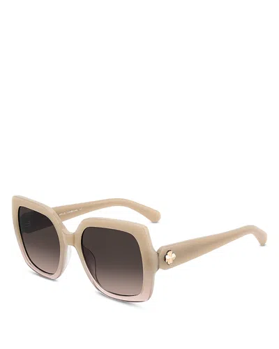 Kate Spade New York Amaya Square Sunglasses, 55mm In Brown
