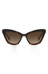 Kate Spade New York Amelie 54mm Gradient Cat Eye Sunglasses In Brown