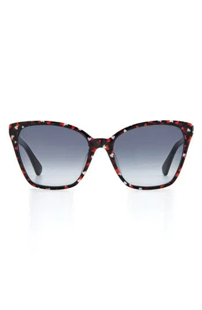 Kate Spade New York Amiyah 56mm Gradient Cat Eye Sunglasses In Multi