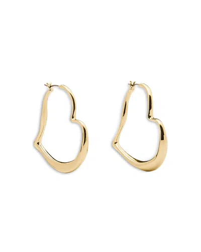Kate Spade New York Amour Heart Huggie Hoop Earrings In Gold