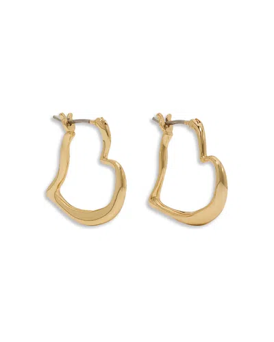 Kate Spade New York Amour Heart Huggie Hoop Earrings In Gold