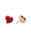 Kate Spade New York Puffy Heart Stud Earrings In Red
