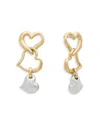 Kate Spade New York Amour Triple Heart Linear Drop Earrings In Gold