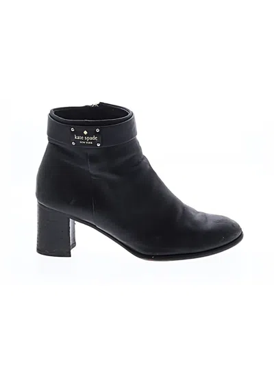 Pre-owned Kate Spade New York Ankle Boots In Black