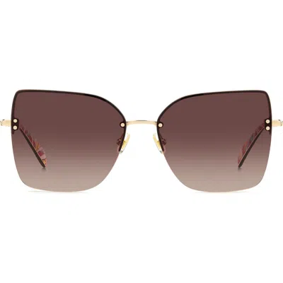 KATE SPADE KATE SPADE NEW YORK ARIELLAGS 58MM GRADIENT CAT EYE SUNGLASSES