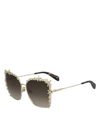 Kate Spade Astrid Star Embellished Square Sunglasses In Yellow