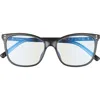 Kate Spade New York Aubree 53mm Blue Light Blocking Reading Glasses In Z/dnublack/clear - Blue