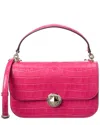 Kate Spade New York Audrey Croc-embossed Leather Top Handle Flap Crossbody In Pink