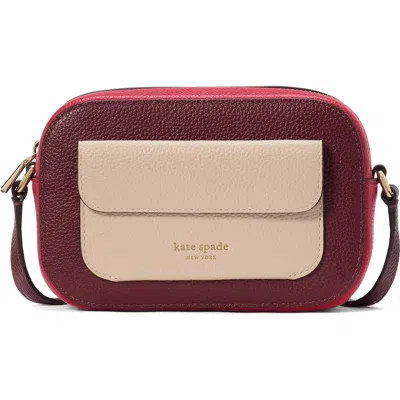 Kate Spade New York Ava Colorblock Leather Crossbody Bag In Cherry Juice Multi