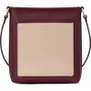 Kate Spade New York Ava Colorblock Pebbled Leather Crossbody Bag In Cherry Juice