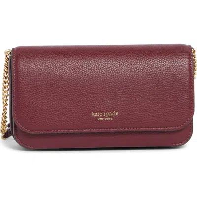 Kate Spade New York Ava Leather Wallet On A Chain In Cherry Juice Multi