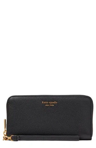 Kate Spade New York Ava Zip Around Continental Wristlet In Black
