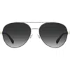 Kate Spade Averie 58mm Gradient Aviator Sunglasses In Palladium/grey Shaded