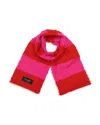 Kate Spade New York Awning Stripe Fuzzy Scarf In Pink Multi