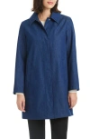 Kate Spade New York Back Pleat A-line Denim Coat In Blue