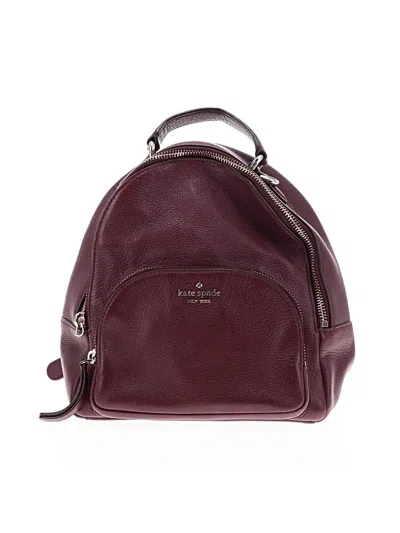 Pre-owned Kate Spade New York Backpack In Burgundy