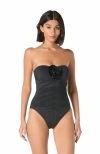 Kate Spade New York Rose Bandeau One Piece Swimsuit
