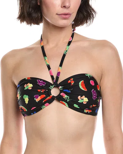 Kate Spade New York Bandeau Ring Bra Bikini Top In Black