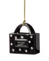 Kate Spade Be Jolly Signature Shopping Bag Ornament In Black
