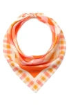 Kate Spade New York Beach Plaid Cotton & Silk Scarf