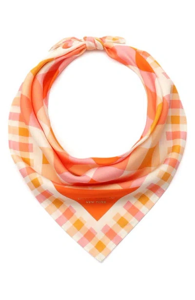 Kate Spade New York Beach Plaid Cotton & Silk Scarf