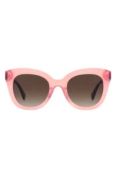 Kate Spade New York Belah 50mm Gradient Round Sunglasses In Pink/brown Gradient