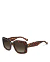 Kate Spade Bellamy Square Acetate Sunglasses In Havana/brown Gradient