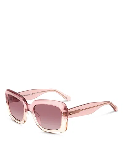KATE SPADE KATE SPADE NEW YORK BELLAMY RECTANGULAR SUNGLASSES, 52MM