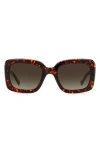 Kate Spade New York Bellamys 52mm Gradient Rectangular Sunglasses In Brown