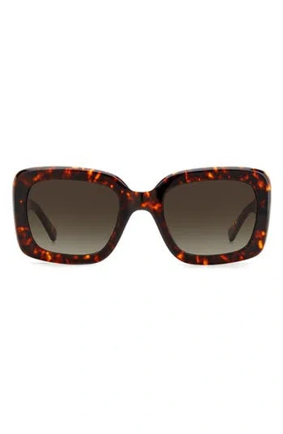 Kate Spade New York Bellamys 52mm Gradient Rectangular Sunglasses In Brown
