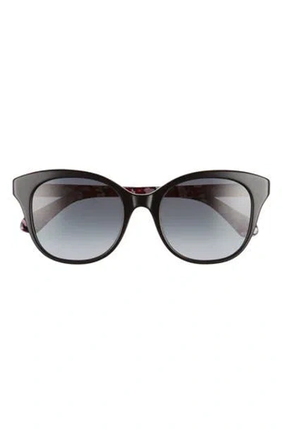 Kate Spade New York Bianka 52mm Gradient Cat Eye Sunglasses In Black
