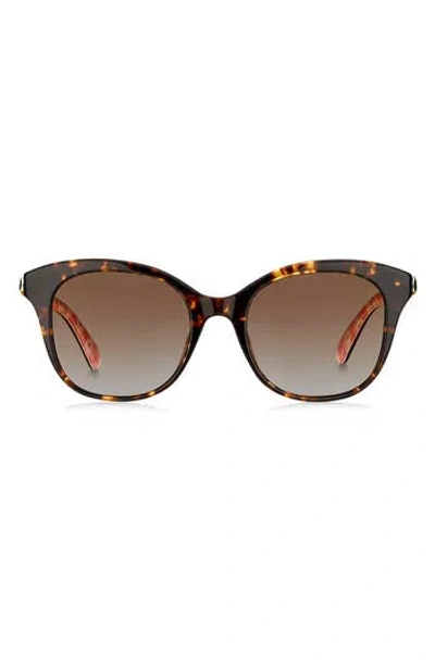 Kate Spade New York Bianka 52mm Polarized Cat Eye Sunglasses In Brown