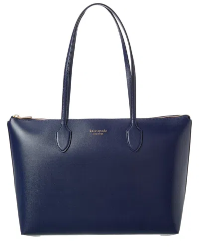 Kate Spade New York Bleecker Saffiano Leather Large Zip Top Tote In Blue