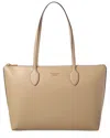 Kate Spade New York Bleecker Saffiano Leather Large Zip Top Tote In Brown