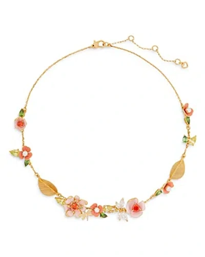 Kate Spade New York Bloom In Color Scatter Collar Necklace, 16-19 In Pink/gold