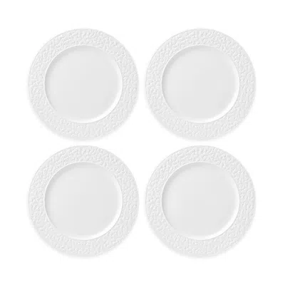 Kate Spade New York Blossom Lane Dinner Plates, Set Of 4 In White