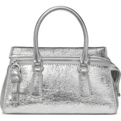 Kate Spade New York Bond Crinkle Leather Mini Handbag In Silver