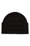 Kate Spade New York Bow Accent Beanie In Black