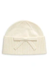 Kate Spade New York Bow Accent Beanie In White