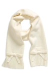 Kate Spade New York Bow Accent Scarf In Cream