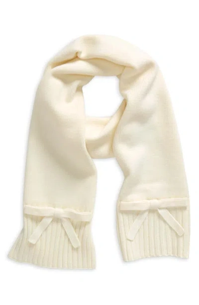 Kate Spade New York Bow Accent Scarf In Cream